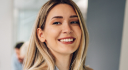 Smiling patient with a healthy, restored smile