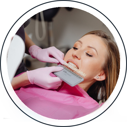 Woman smiling with natural-looking veneers from Deerfoot Dental Centre in Calgary